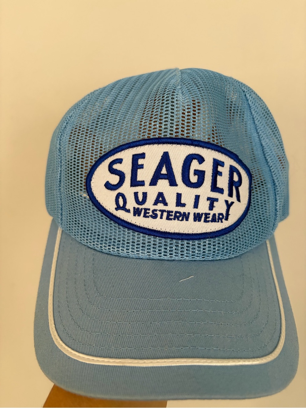 Seager Light Blue Mesh Trucker Hat